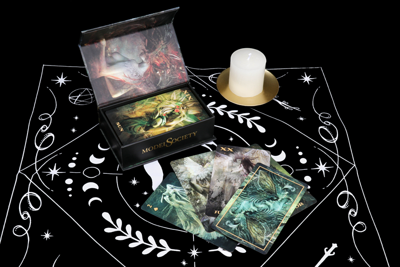 Wholesale Printing Affirmation Oracle Deck Custom Gold Edge Tarot Cards With Guidebook