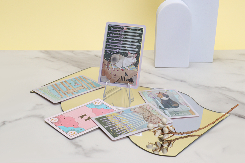 Factory Wholesale Printing Affirmation Cards Oracle LOGO Playing Edges Gold Game Paper Deck Custom Tarot Card With Guidebook
