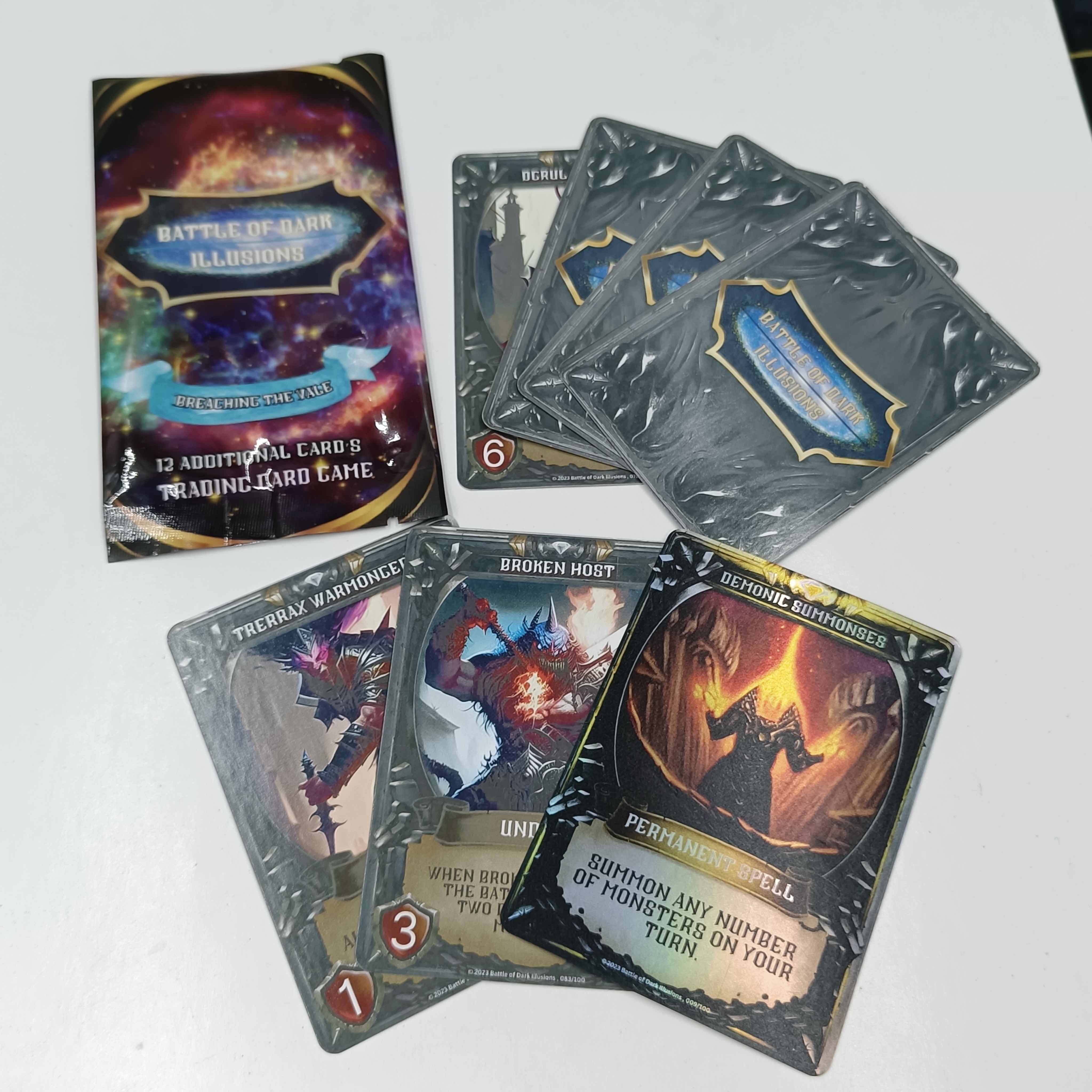 Custom Trading Cards Booster Packs Foil Package for Custom Trading Card Game
